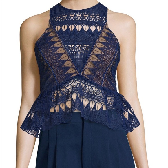 Self-Portrait Tops - 🔥 SELF PORTRAIT lace peplum top NWT!